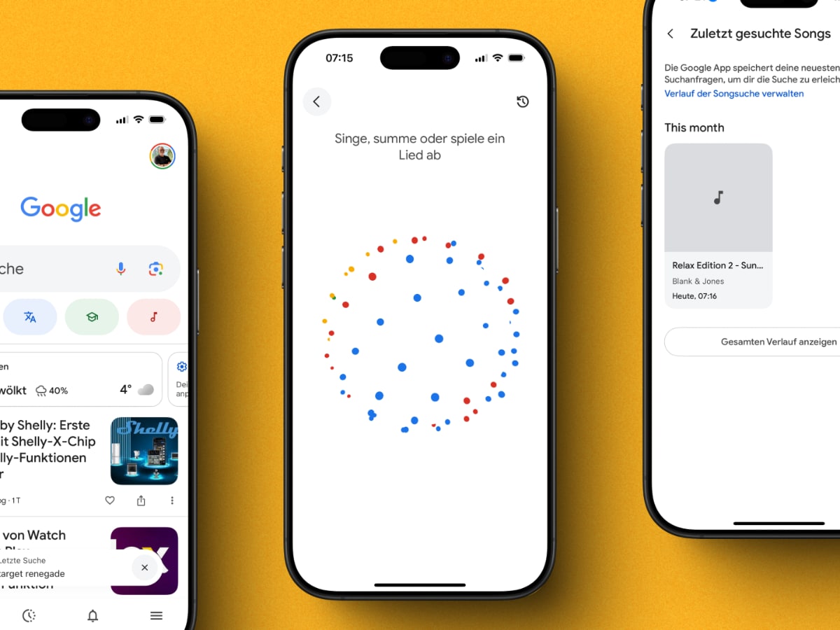Google erweitert Musikerkennung um Verlaufsfunktion unter iOS